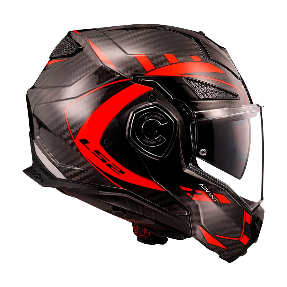 CAPACETE LS2 ADVANT X CARBON FUTURE VERMELHO