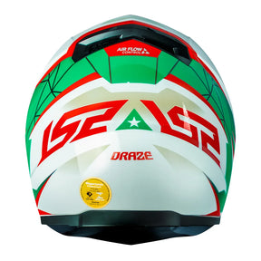 CAPACETE LS2 CLASSIC DRAZE BRANCO/VERDE