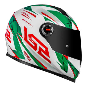 CAPACETE LS2 CLASSIC DRAZE BRANCO/VERDE