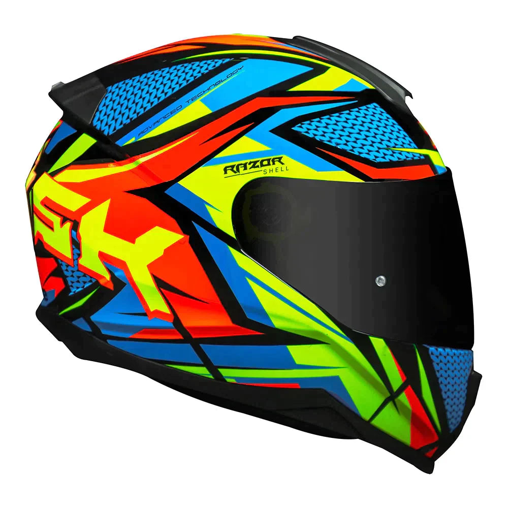 CAPACETE NORISK CAPACETE RAZOR SHARP AMARELO/AZUL