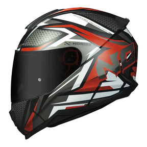 CAPACETE NORISK CAPACETE RAZOR SHARP PRETO/VERMELHO