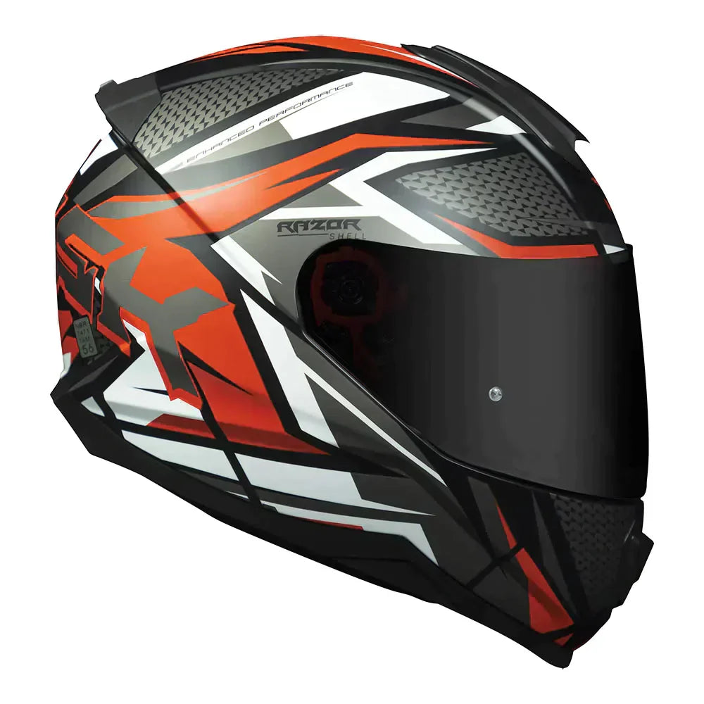 CAPACETE NORISK CAPACETE RAZOR SHARP PRETO/VERMELHO