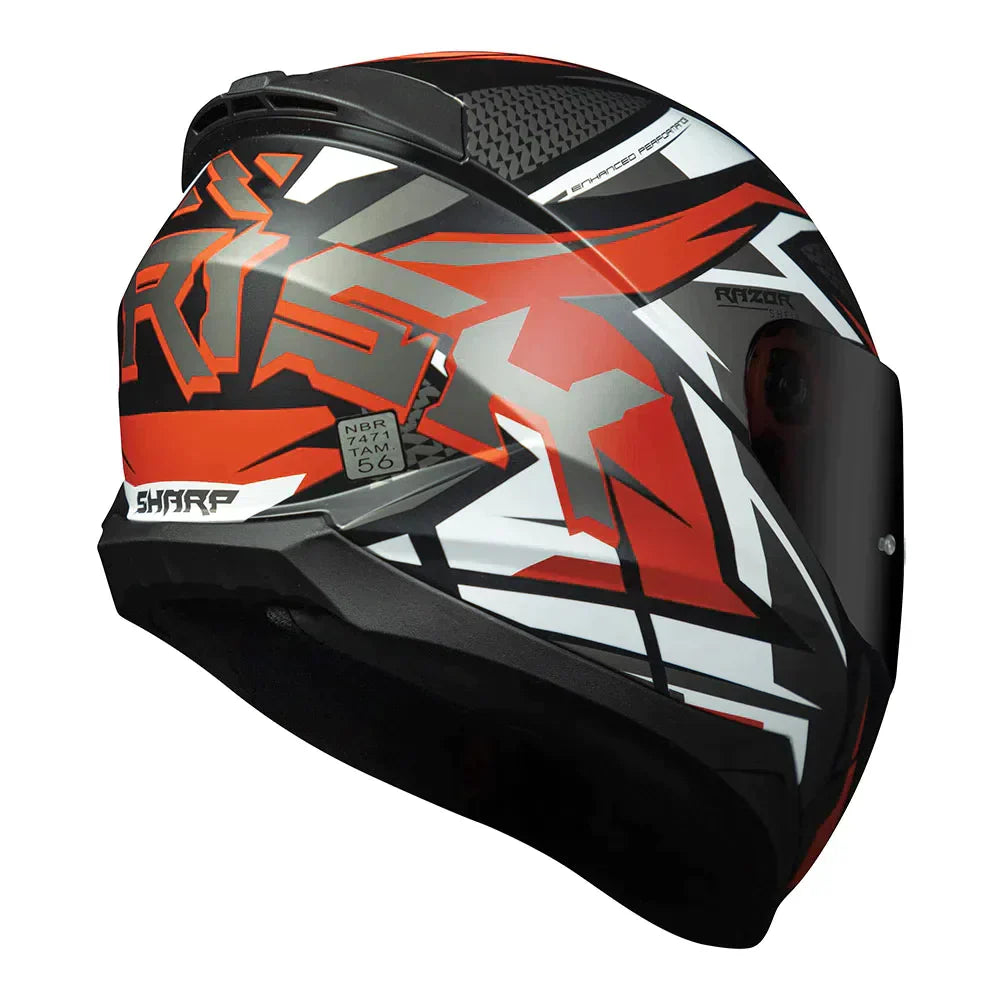 CAPACETE NORISK CAPACETE RAZOR SHARP PRETO/VERMELHO