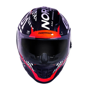 CAPACETE NORISK FF302 PRETO/VERMELHO/BRANCO